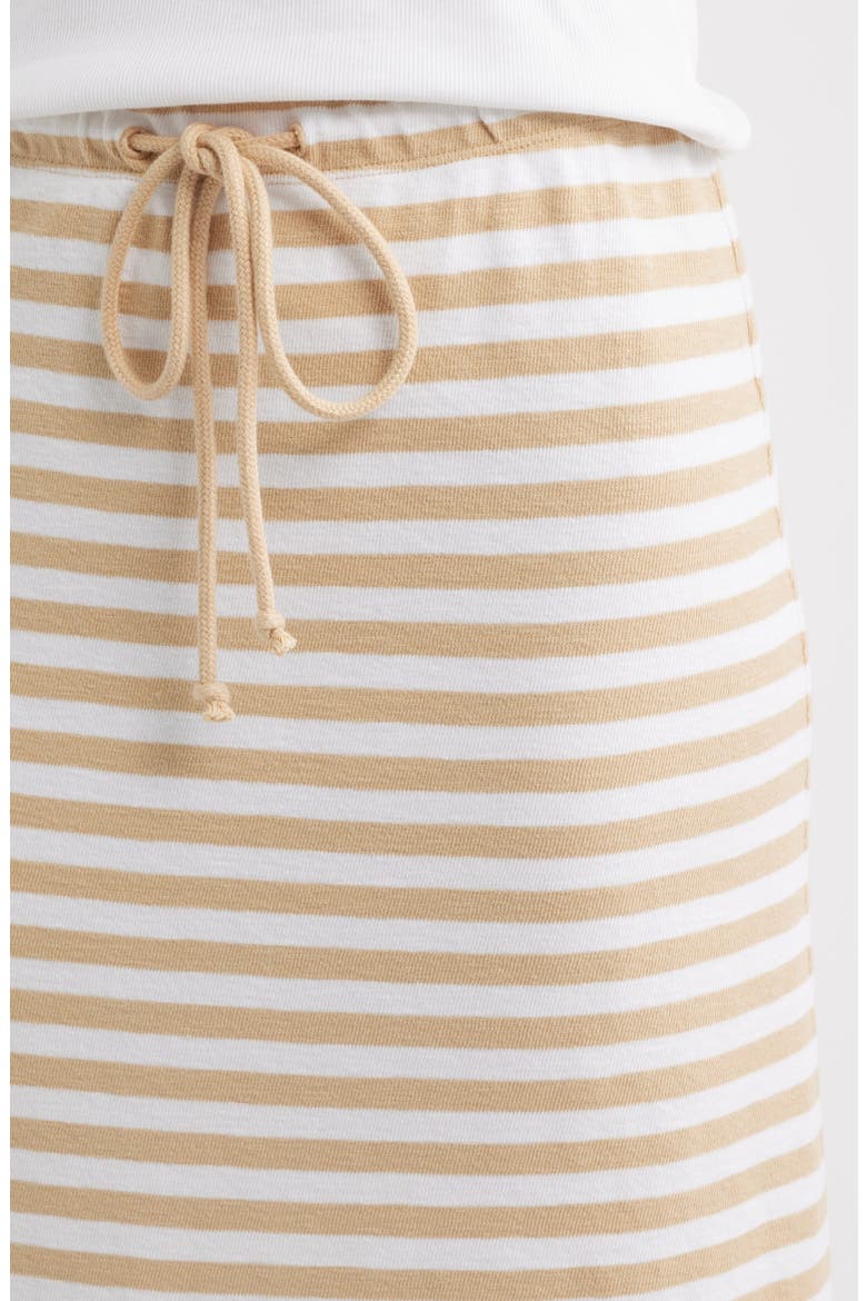 Straight Fit Stripe Knit Midi Skirt, Alternate, color, TAN SHORE- WHITE CHARM STRIPE