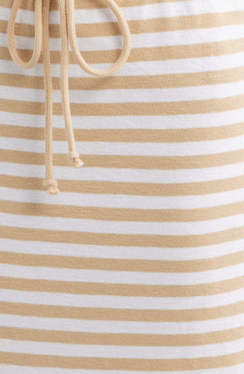 Caslon<sup>®</sup> Straight Fit Stripe Knit Midi Skirt, Alternate, color, Tan Shore- White Charm Stripe