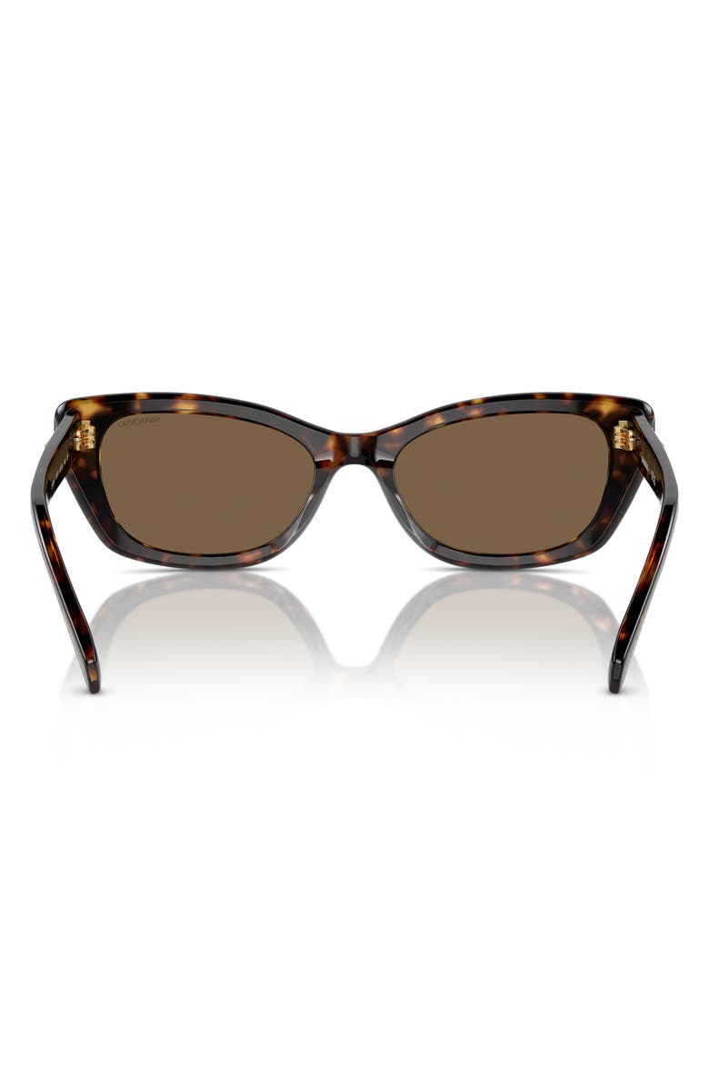 Swarovski 54mm Constella Cat Eye Sunglasses, Alternate, color, Havana