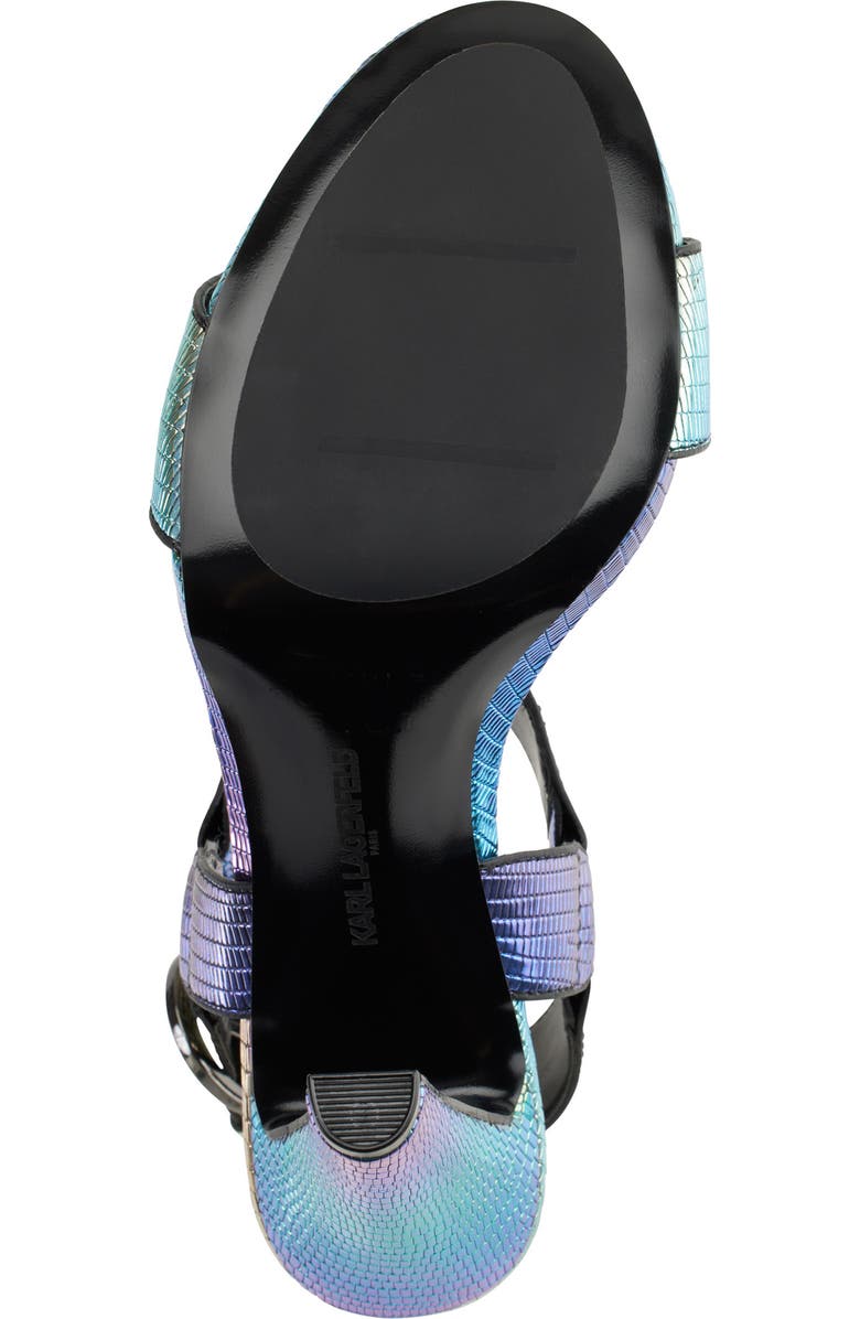 KARL LAGERFELD PARIS Cieone Ankle Strap Sandal, Alternate, color, Iridescent Multi