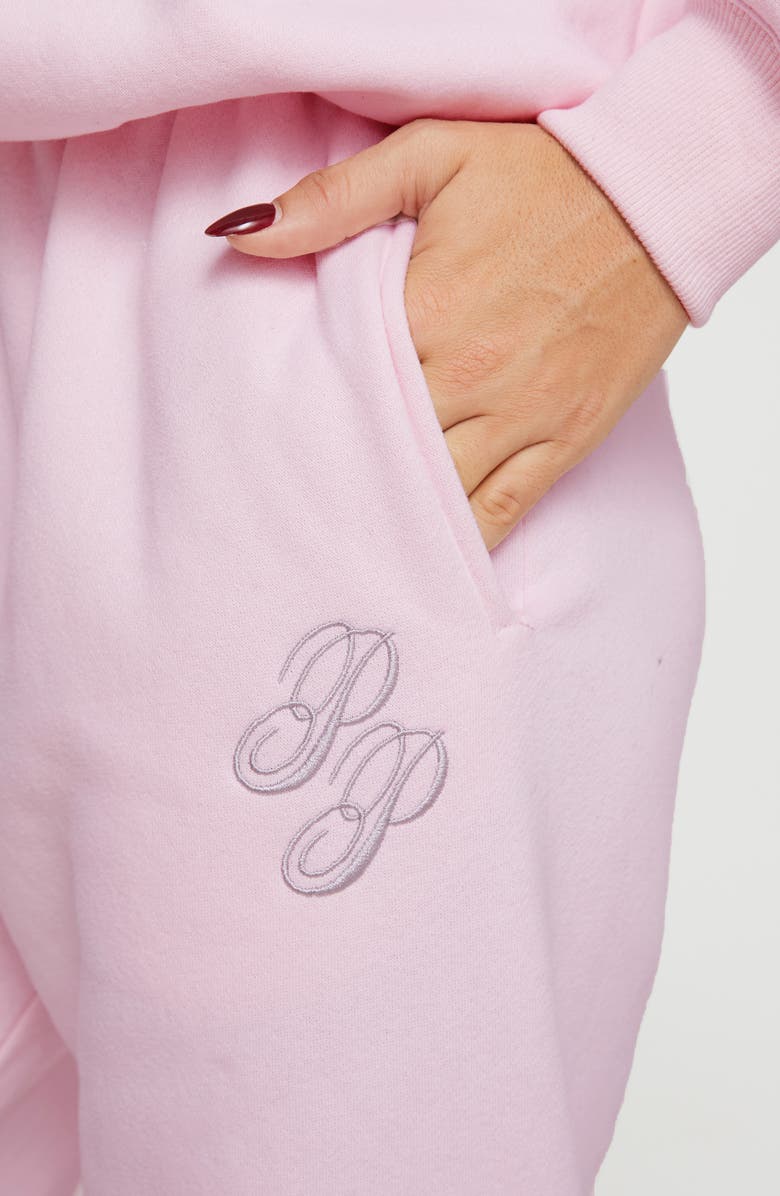 Princess Polly Embroidered Logo Sweatpants, Alternate, color, Pink