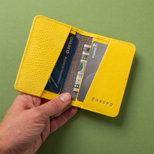 Casupo Compact Bifold With Rfid Protection In Yellow