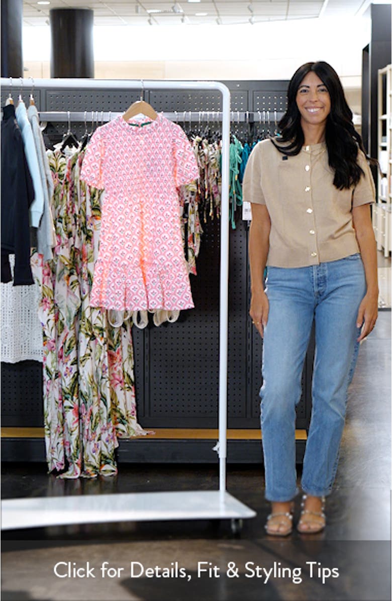 Kids' Aurora Twirly Floral Smocked Bodice Cotton Dress, sales video thumbnail