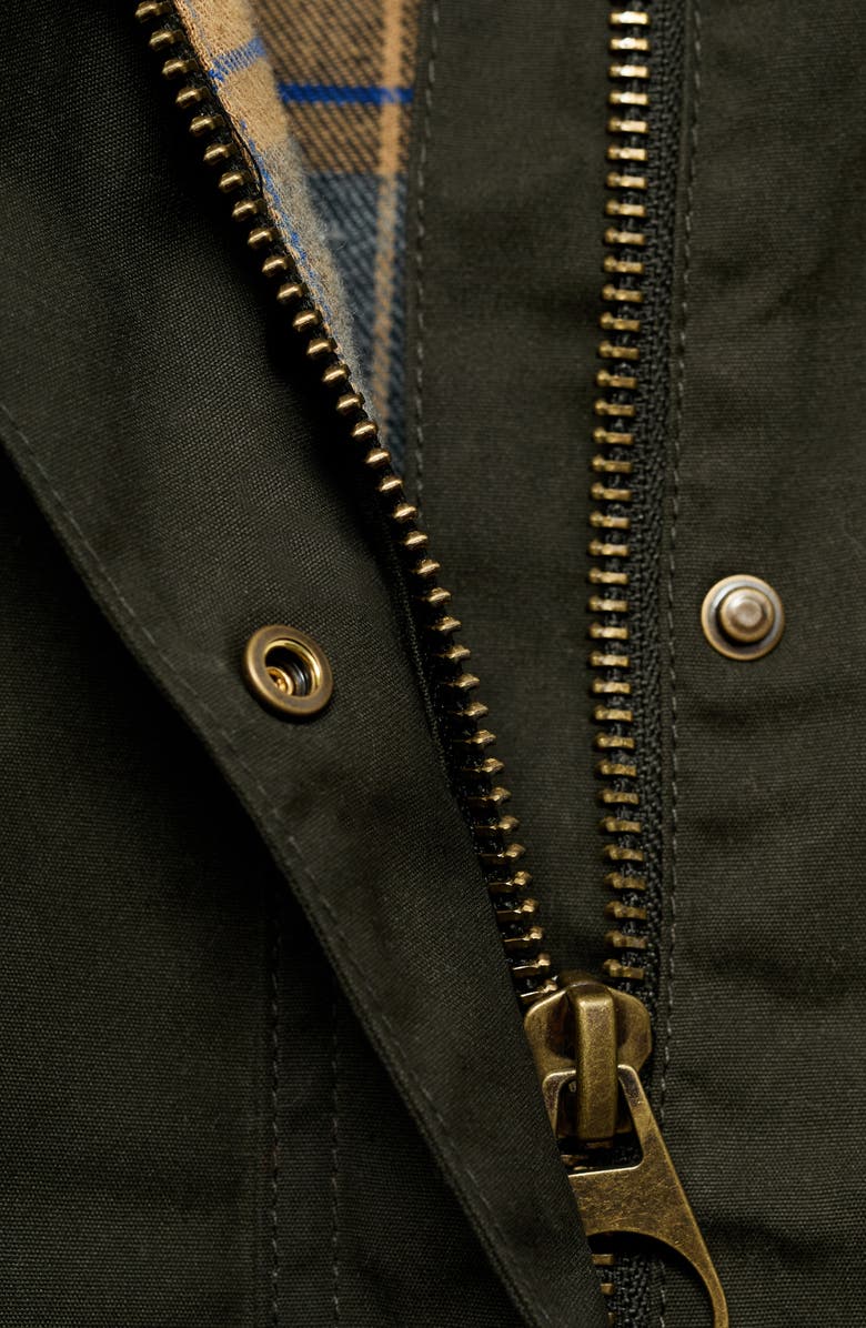 MANGO Cotton Barn Jacket, Alternate, color, Khaki Green