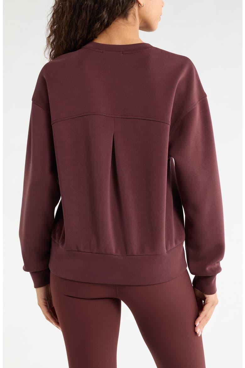 Soft Luxe Boxy Crew Sweatshirt, Alternate, color, BROWN RISTRETTO