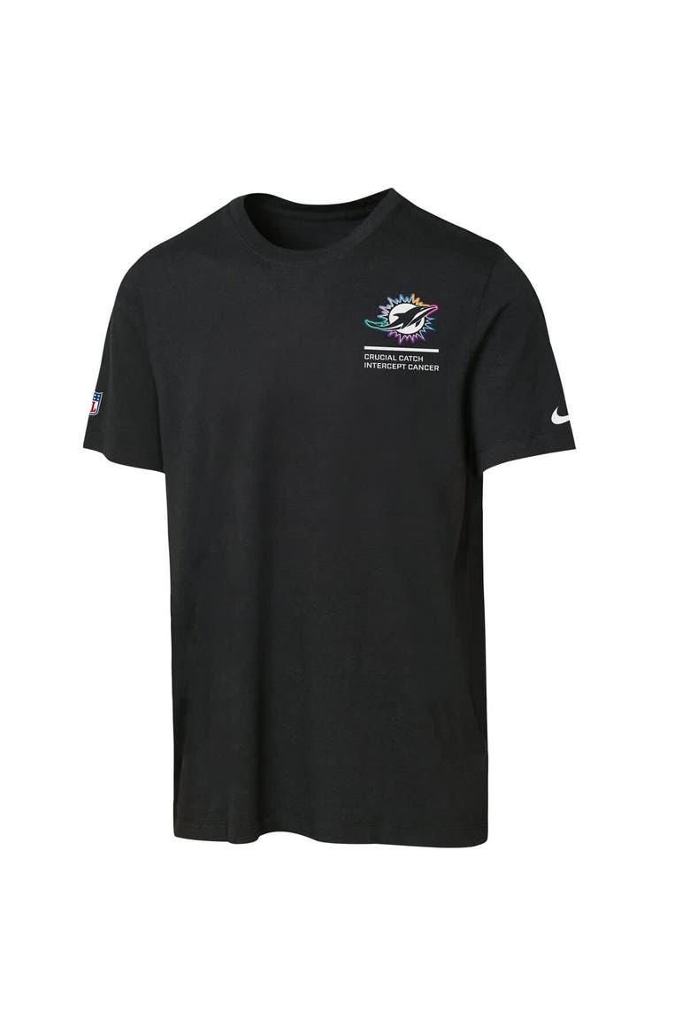 Youth Nike Black Miami Dolphins 2025 NFL Crucial Catch Tri-Blend Dri-FIT T-Shirt, Alternate, color, Black