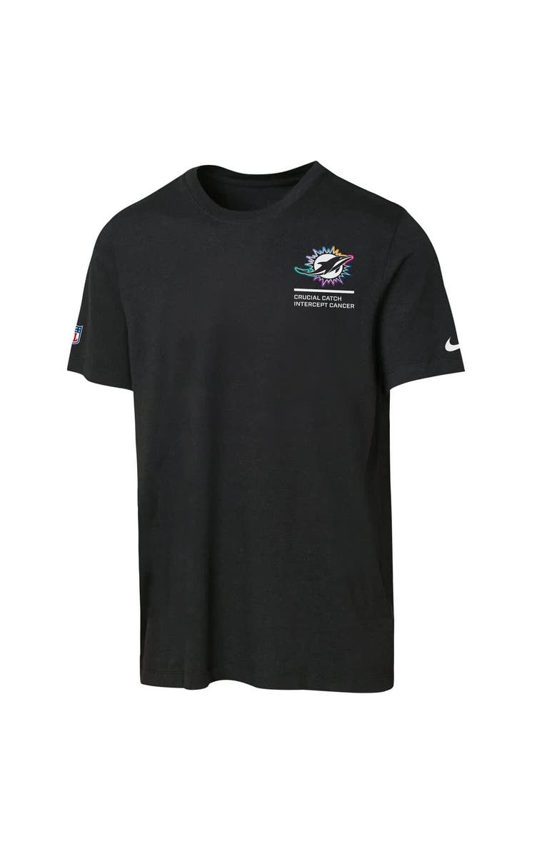 Nike Youth Nike Black Miami Dolphins 2025 NFL Crucial Catch Tri-Blend Dri-FIT T-Shirt, Alternate, color, Black