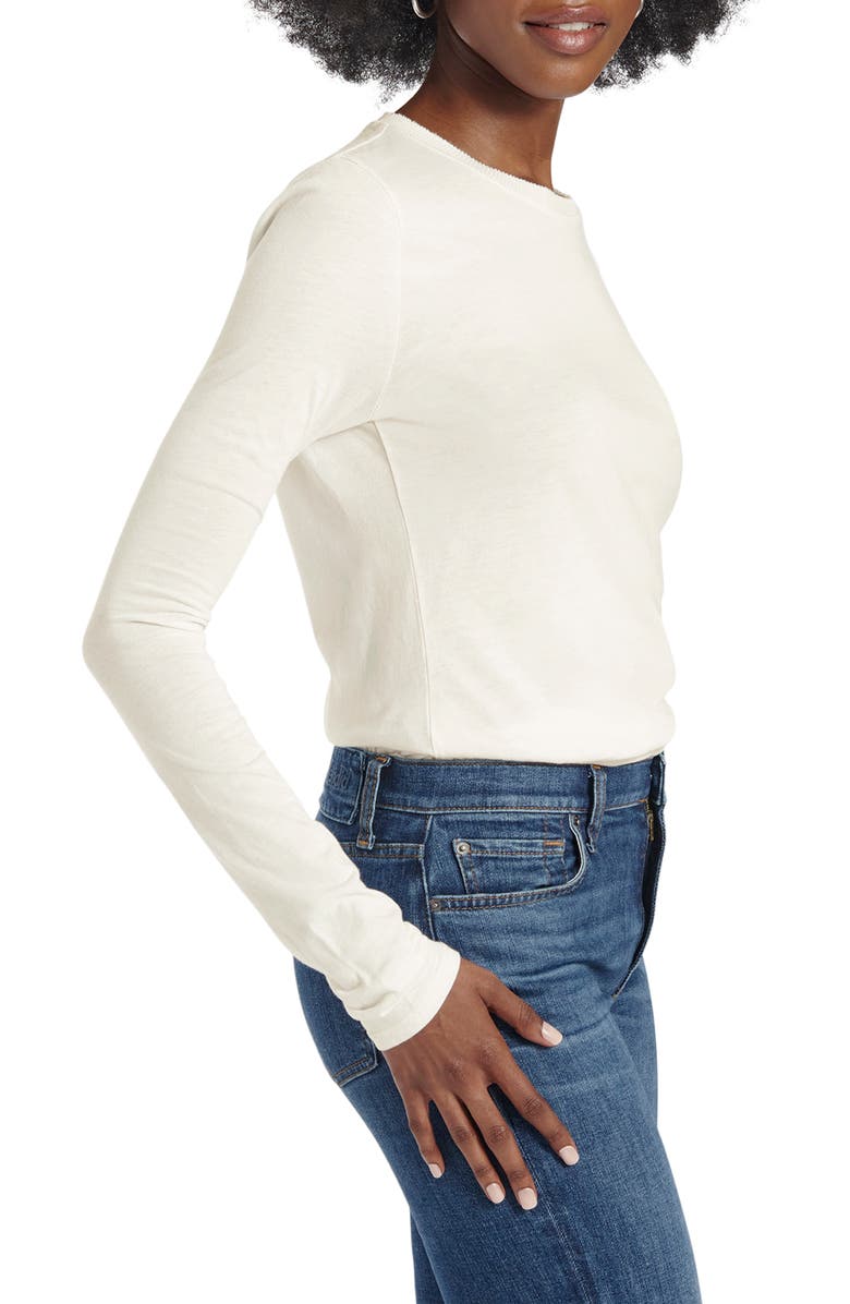 Splendid Becca Crewneck Knit Top, Alternate, color, Stone