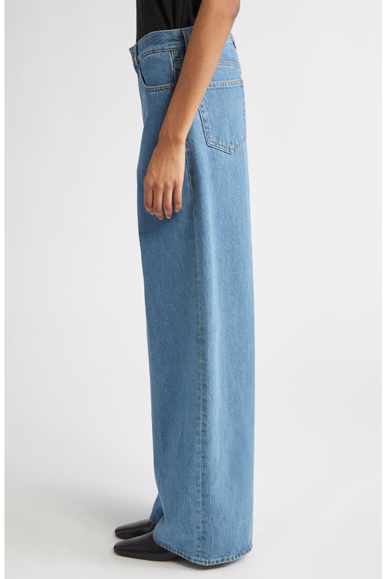 Wide Leg Organic Cotton Jeans, Alternate, color, VIBRANT BLUE
