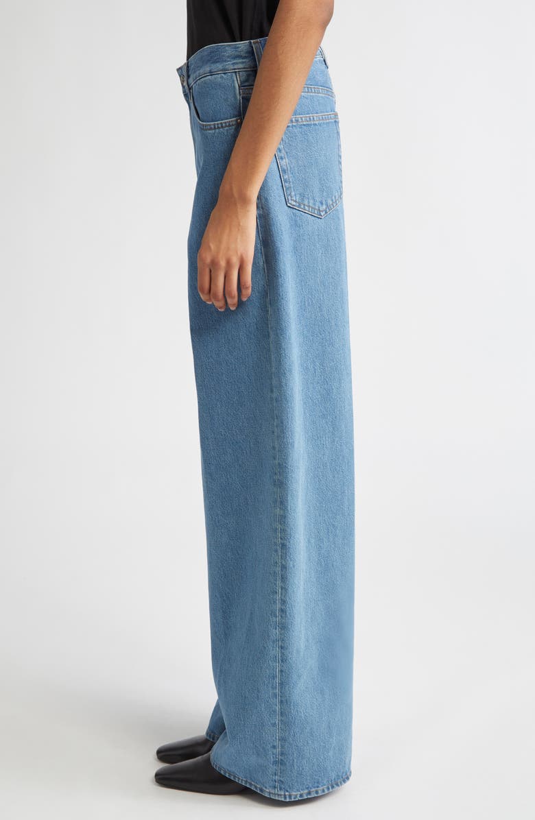 TOTEME Wide Leg Organic Cotton Jeans, Alternate, color, Vibrant Blue