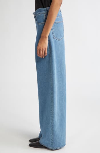 デニム・ジーパン TOTEME WIDE-LEG JEANS IN ORGANIC COTTON TOTEME High-rise wide-leg organic jeans | NET-A-PORTER