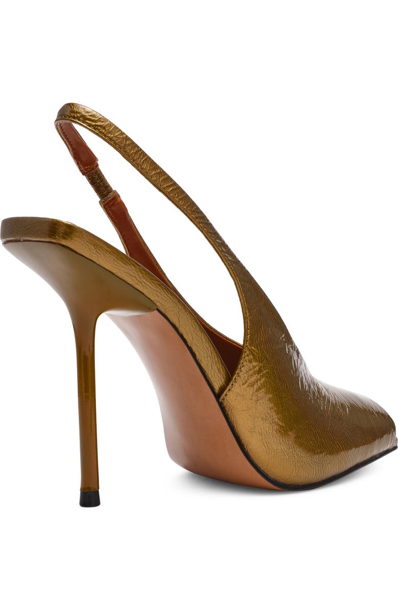 Steve Madden Lucian Slingback Peep Toe Sandal, Alternate, color, Olive Crinkle Patent