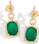 YS GEMS Halo Drop Earrings