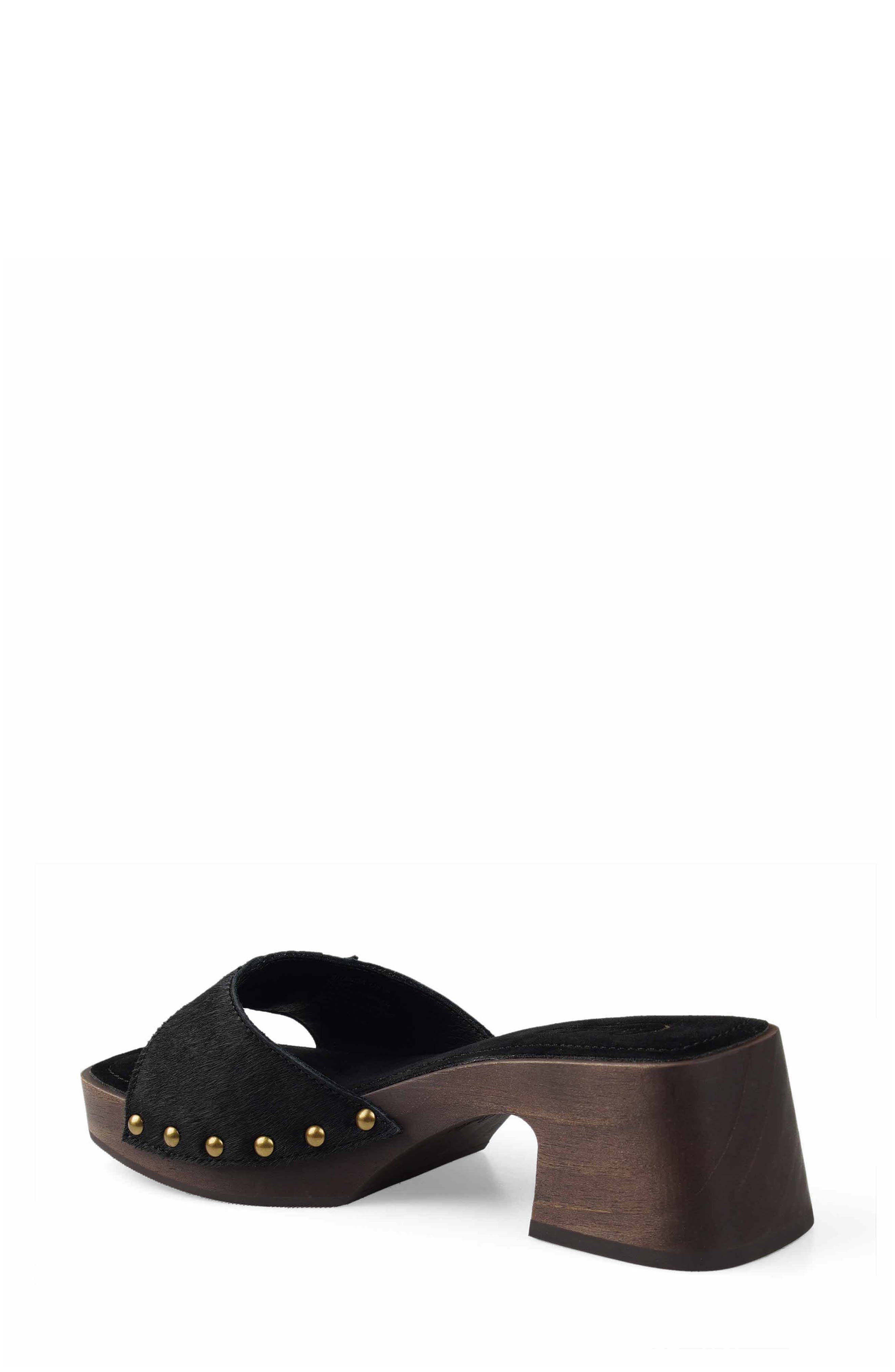 Candie's Shanda Platform Slide Sandal, Alternate, color, Black Leather