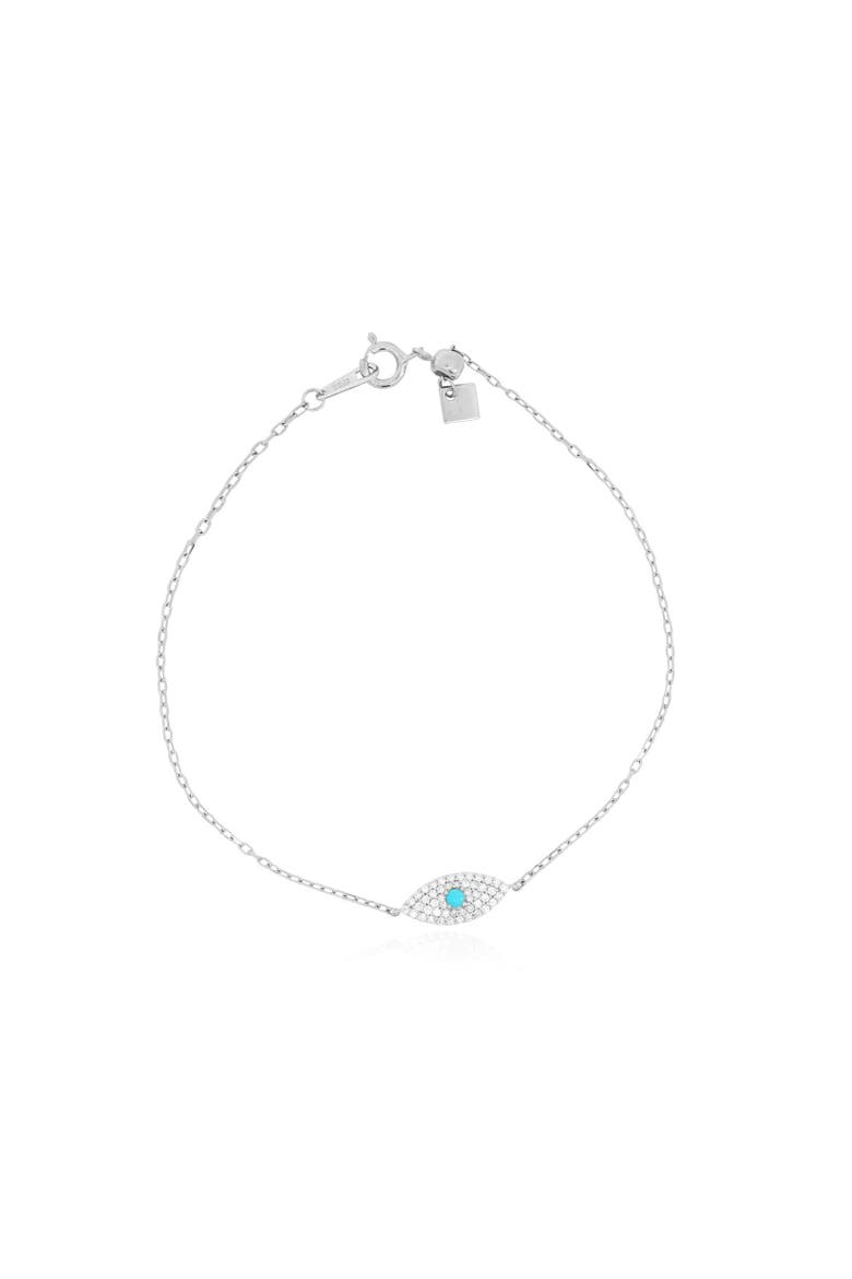 Small Turquoise Evil Eye Bracelet, Alternate, color, Turquoise