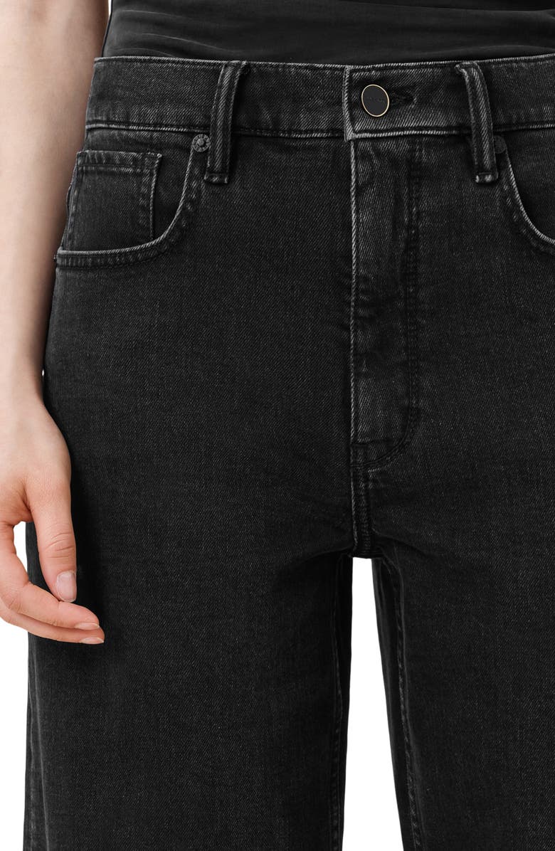 AllSaints Sadie Barrel Leg Jeans, Alternate, color, Washed Black