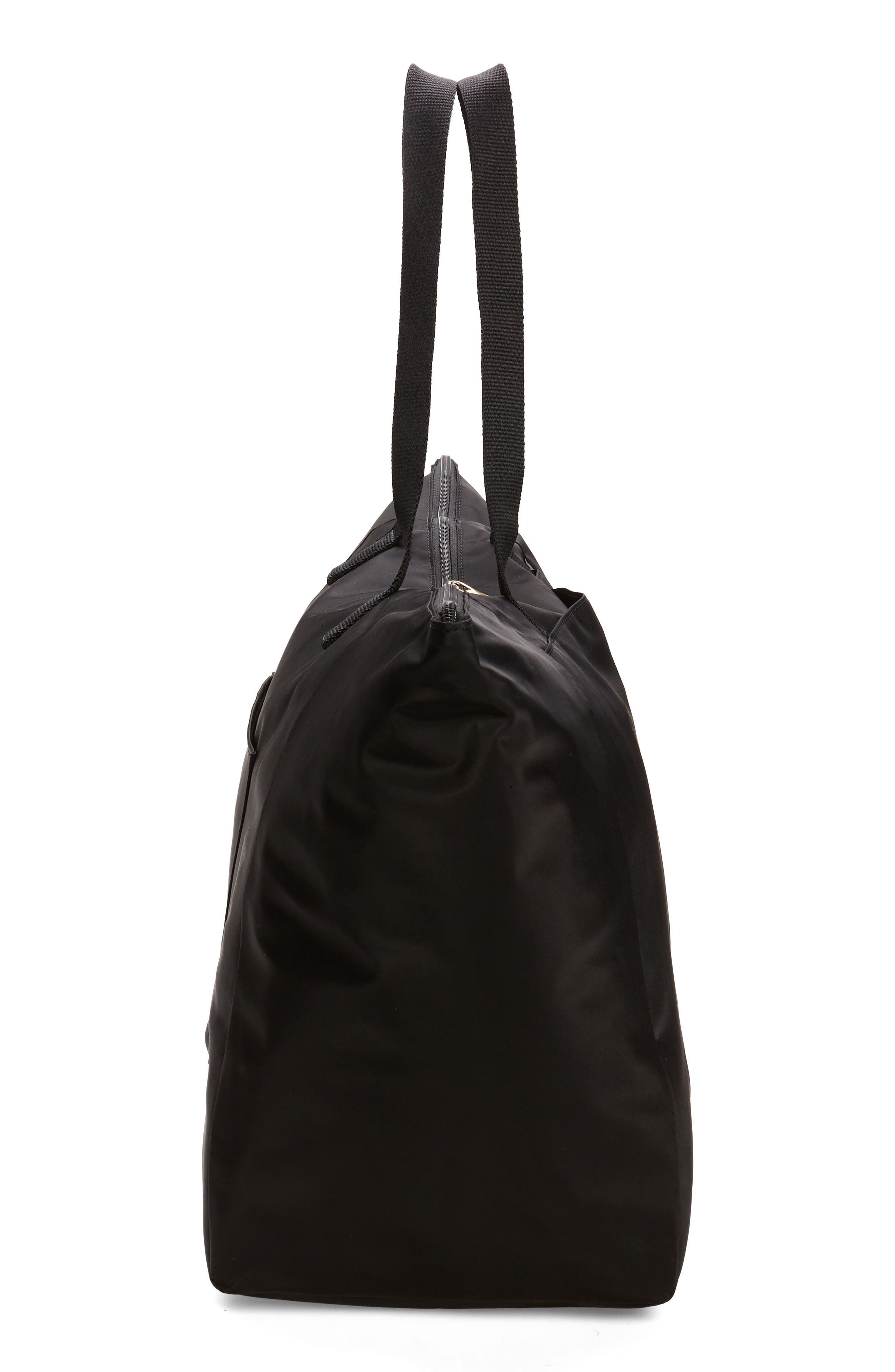 TUMI Voyageur Just in Case Packable Nylon Tote, Alternate, color, Black/ Gold