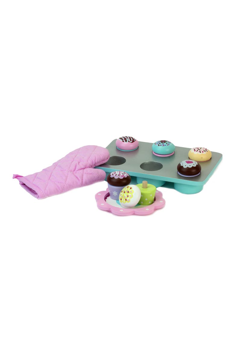 Sophia's 9-Piece Wood Baking Playset, Alternate, color, PINK/ SILVER/ AQUA