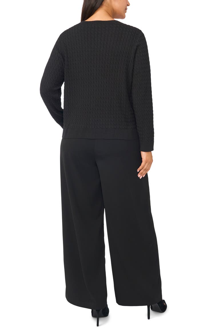 Cotton Cardigan, Alternate, color, RICH BLACK