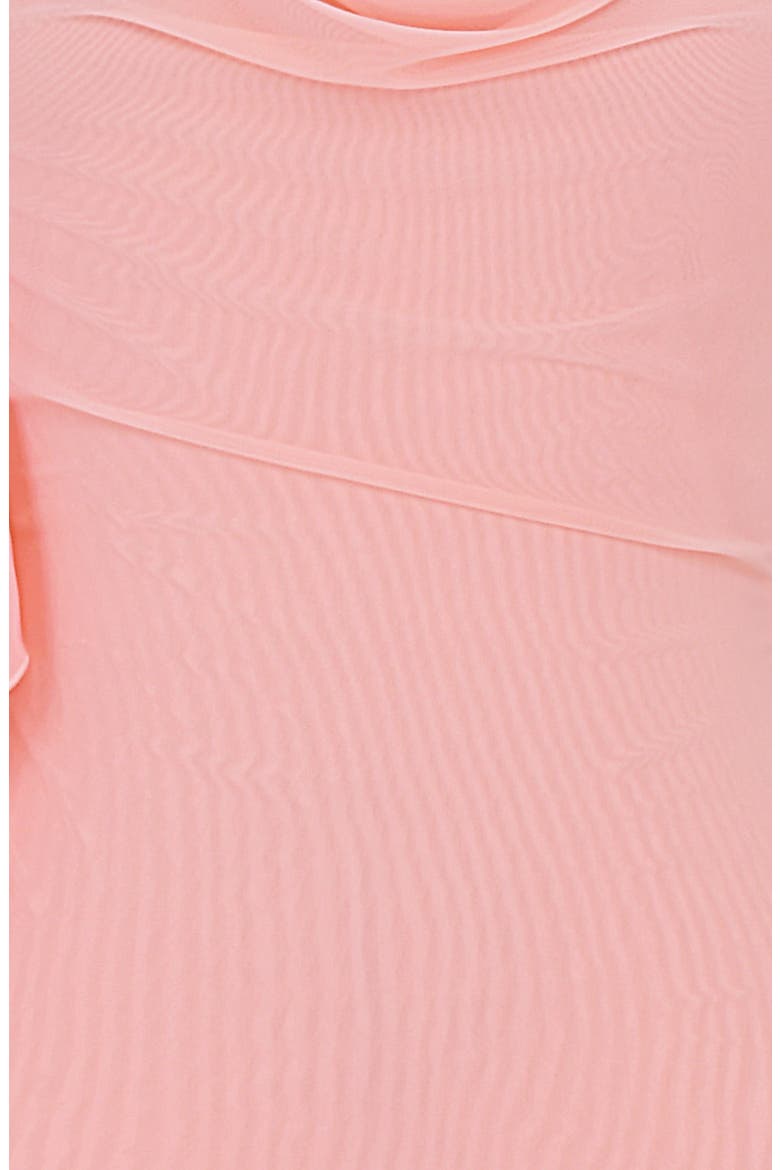 Charla Asymmetric Ruffle Detail Mesh Minidress, Alternate, color, APRICOT