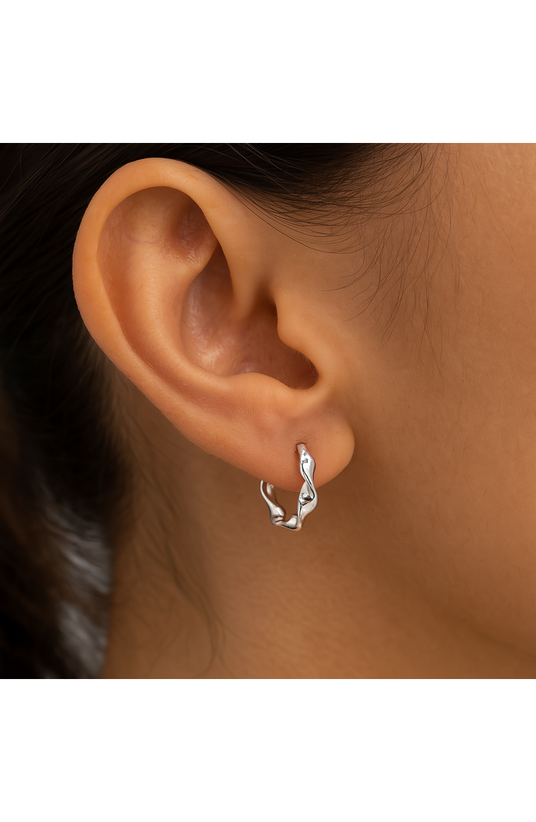 Donatello Gian Sterling Silver Twisted Hoops, Alternate, color, 