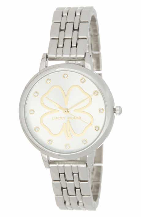 Four Leaf Clover Dial Bracelet Watch, 35mm