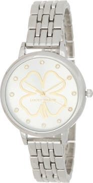 Lucky Brand Four Leaf Clover Dial Bracelet Watch, 35mm