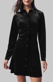 NEXT Velvet Mini Shirtdress