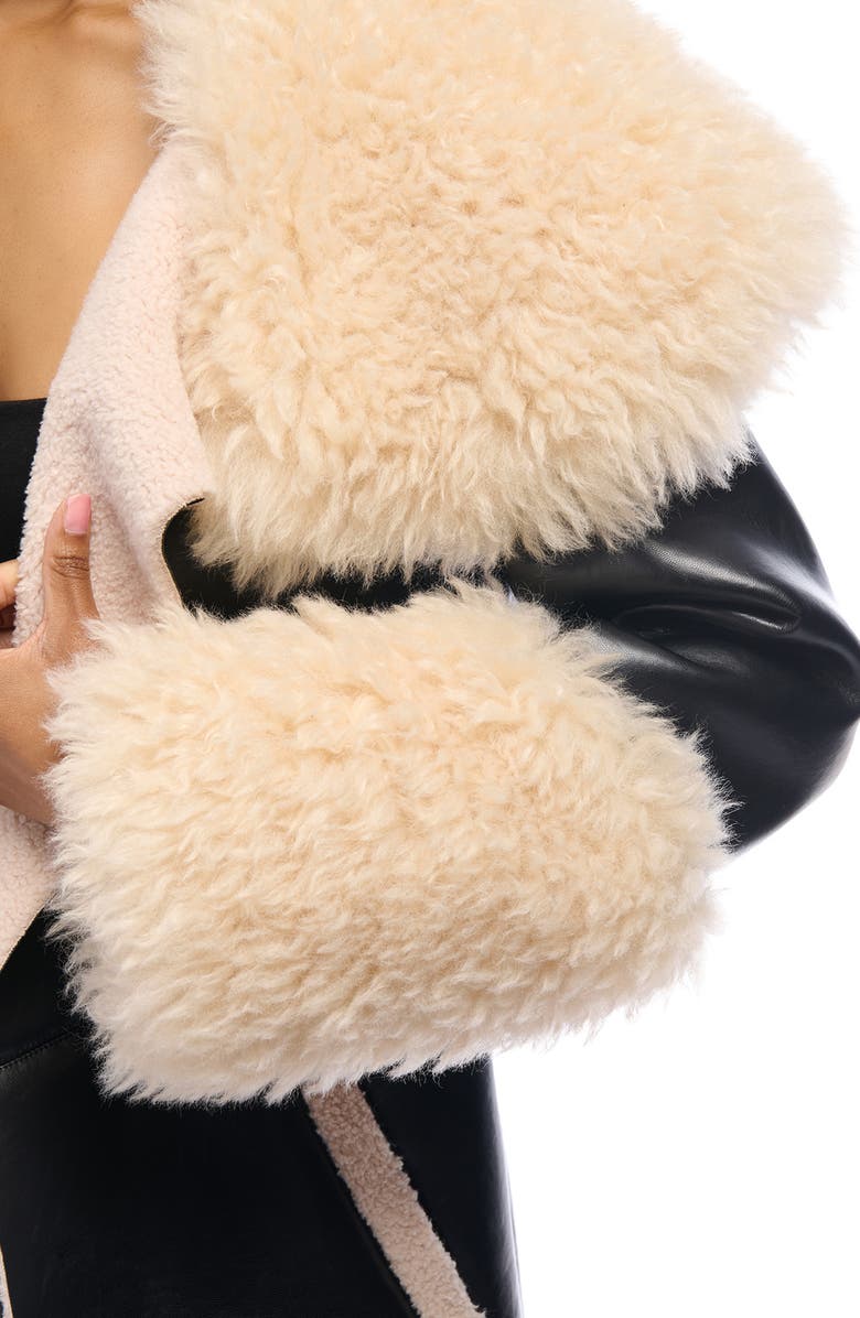 AZALEA WANG Faux Fur Trench Coat, Alternate, color, 