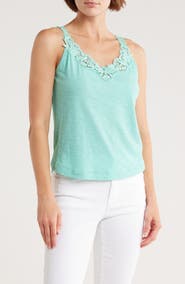 Democracy V-Neck Crochet Detail Camisole