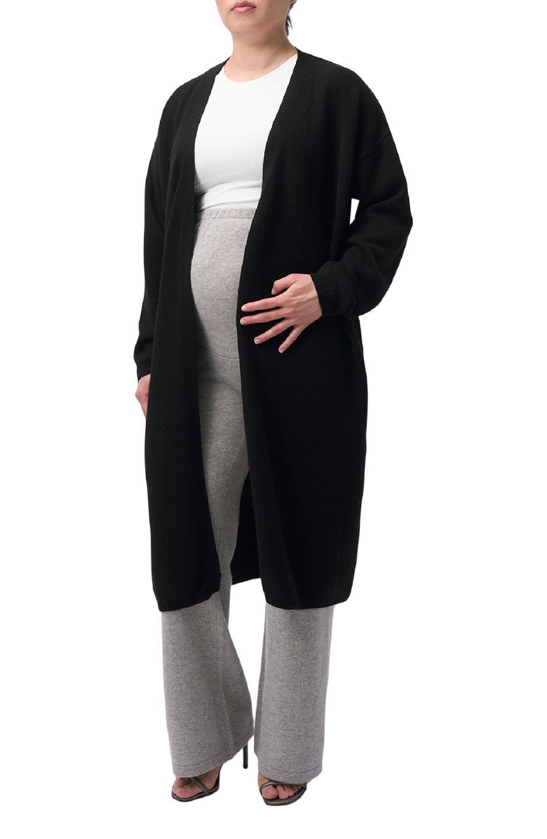 GOBI Mongolian Cashmere Wide-Leg Knitted Maternity Cashmere Pants, Alternate, color, Dawn Blue