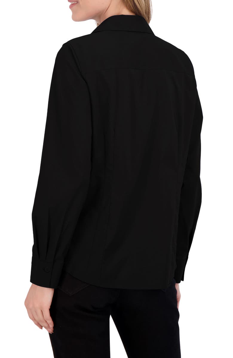 Foxcroft Taylor Stretch Shirt, Alternate, color, Black