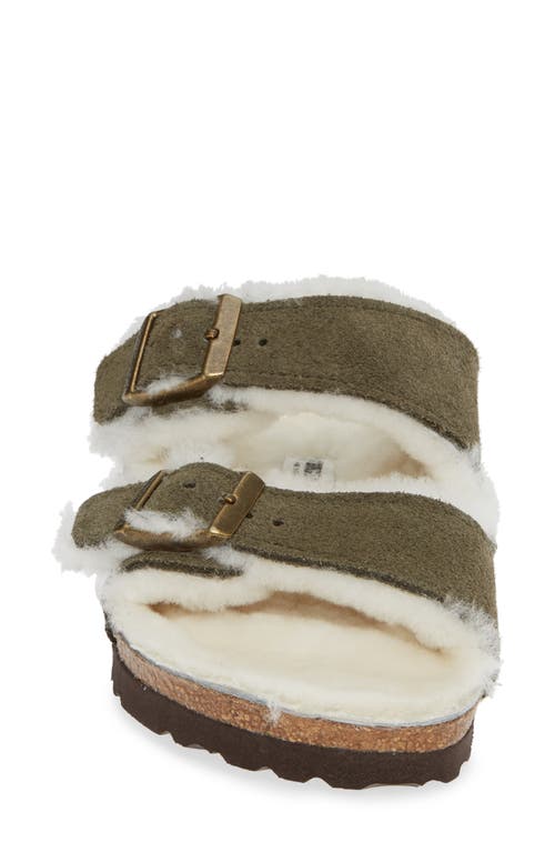 Birkenstock Arizona Genuine Shearling Lined Slide Sandal