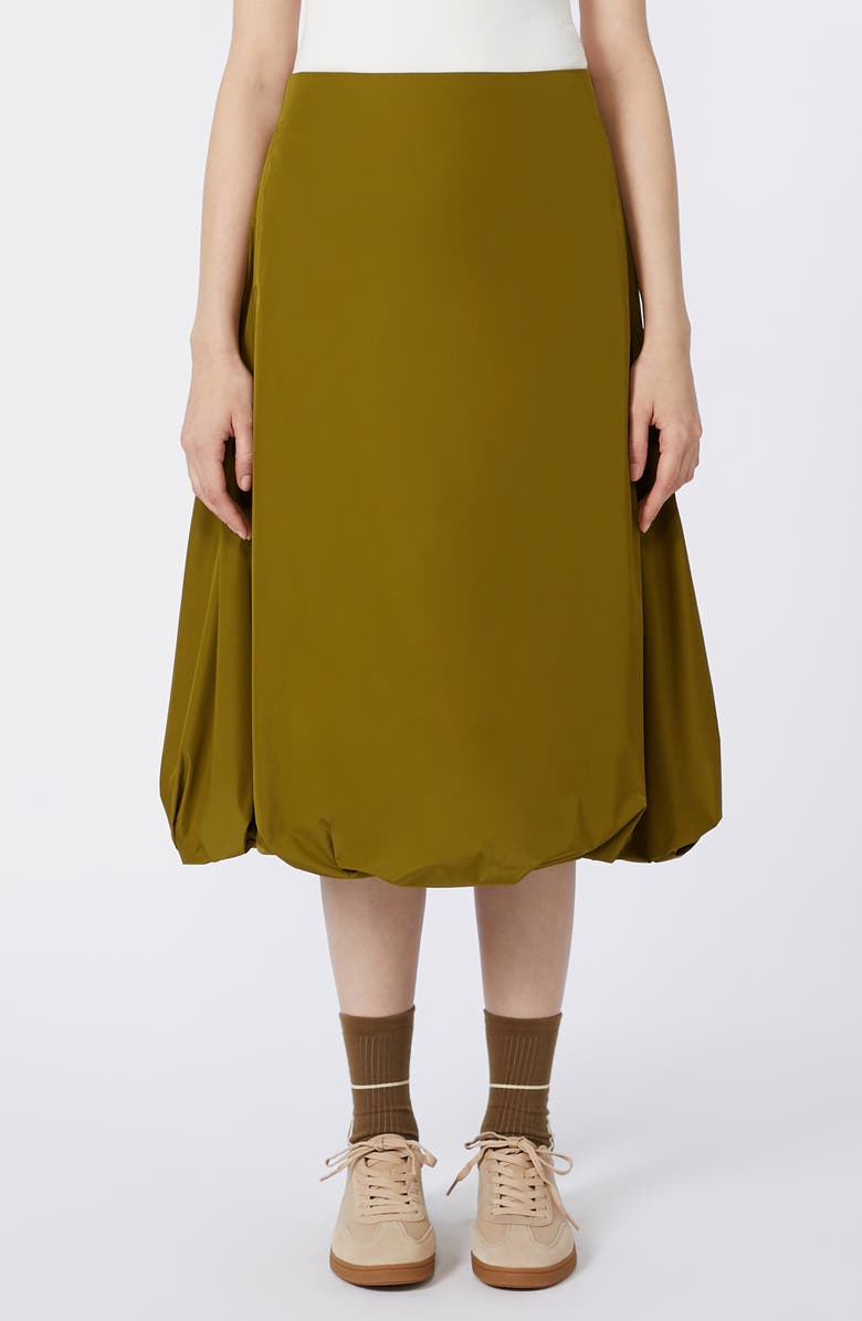 MM by Max Mara Emery Bubble Hem Midi Skirt, Main, color, Olive Green