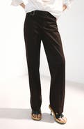 MANGO Belted Straight Leg Pants
