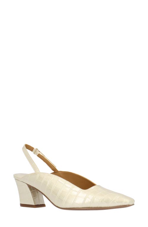 J. Reneé Stasia Croc Embossed Slingback Pump In Neutral