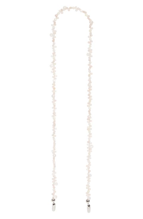 Faceted Semiprecious Stone Crossbody Strap for iPhone Case