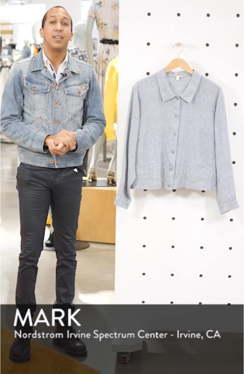 Crop Organic Linen Jacket, sales video thumbnail