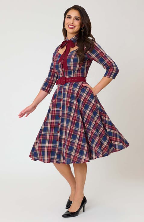 Sweetheart Neck Swing Dress