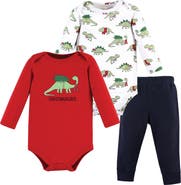 Hudson Baby Coordinated 3-Piece Outfit with Long-Sleeve Bodysuit & Pants