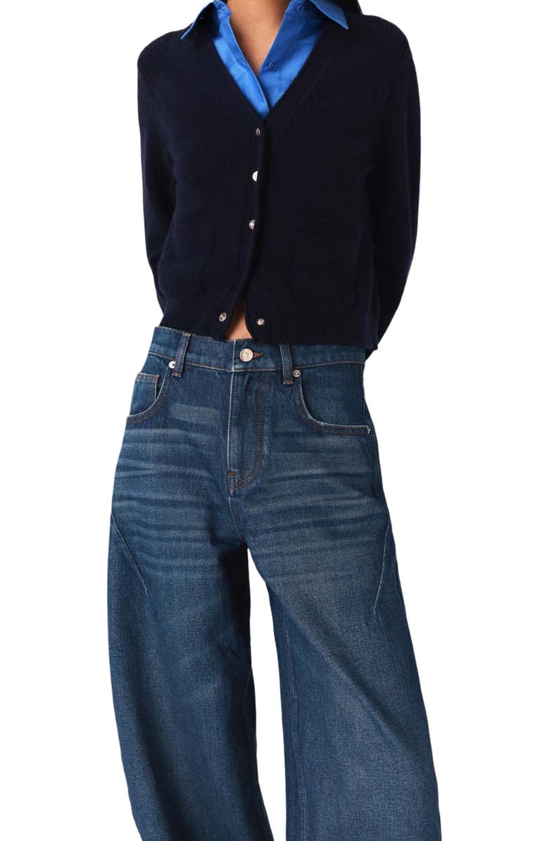 maje Balloon jeans with martingale, Alternate, color, Blue