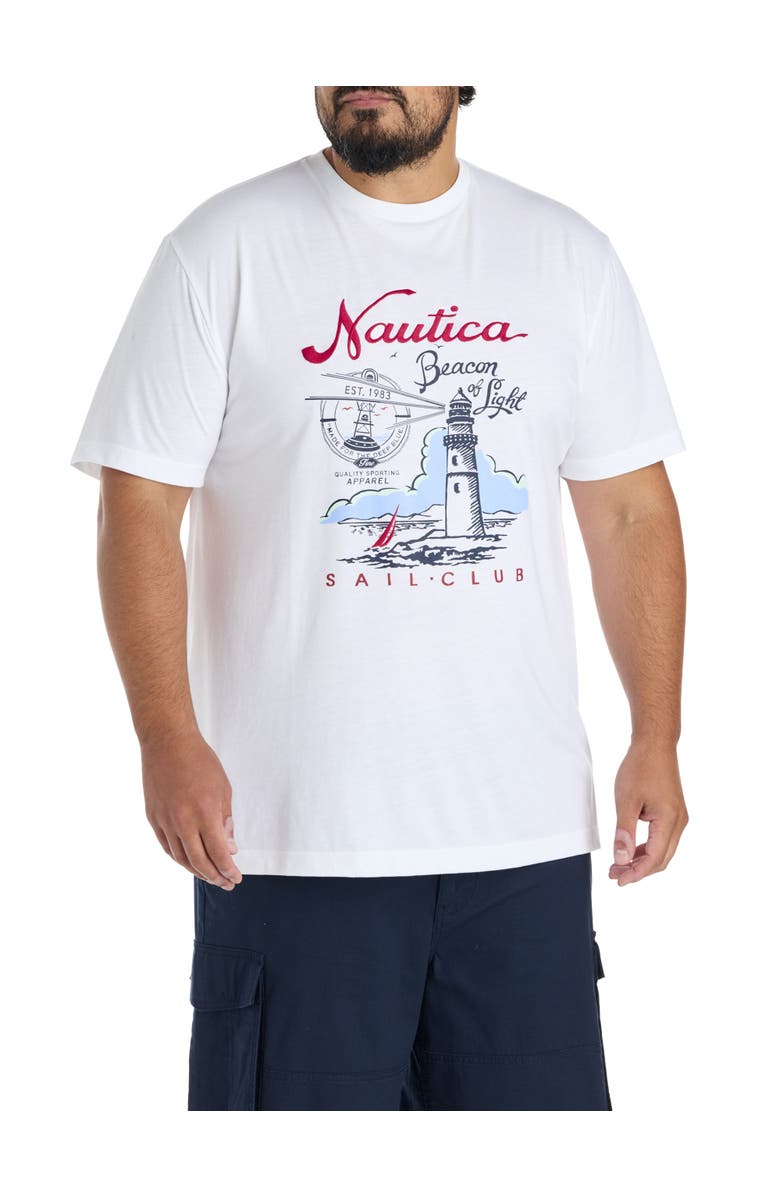 Nautica Big & Tall Beacon Of Light Graphic Tee, Main, color, White
