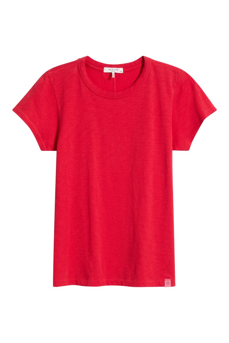 The Slub Cotton T-Shirt, Alternate, color, RED