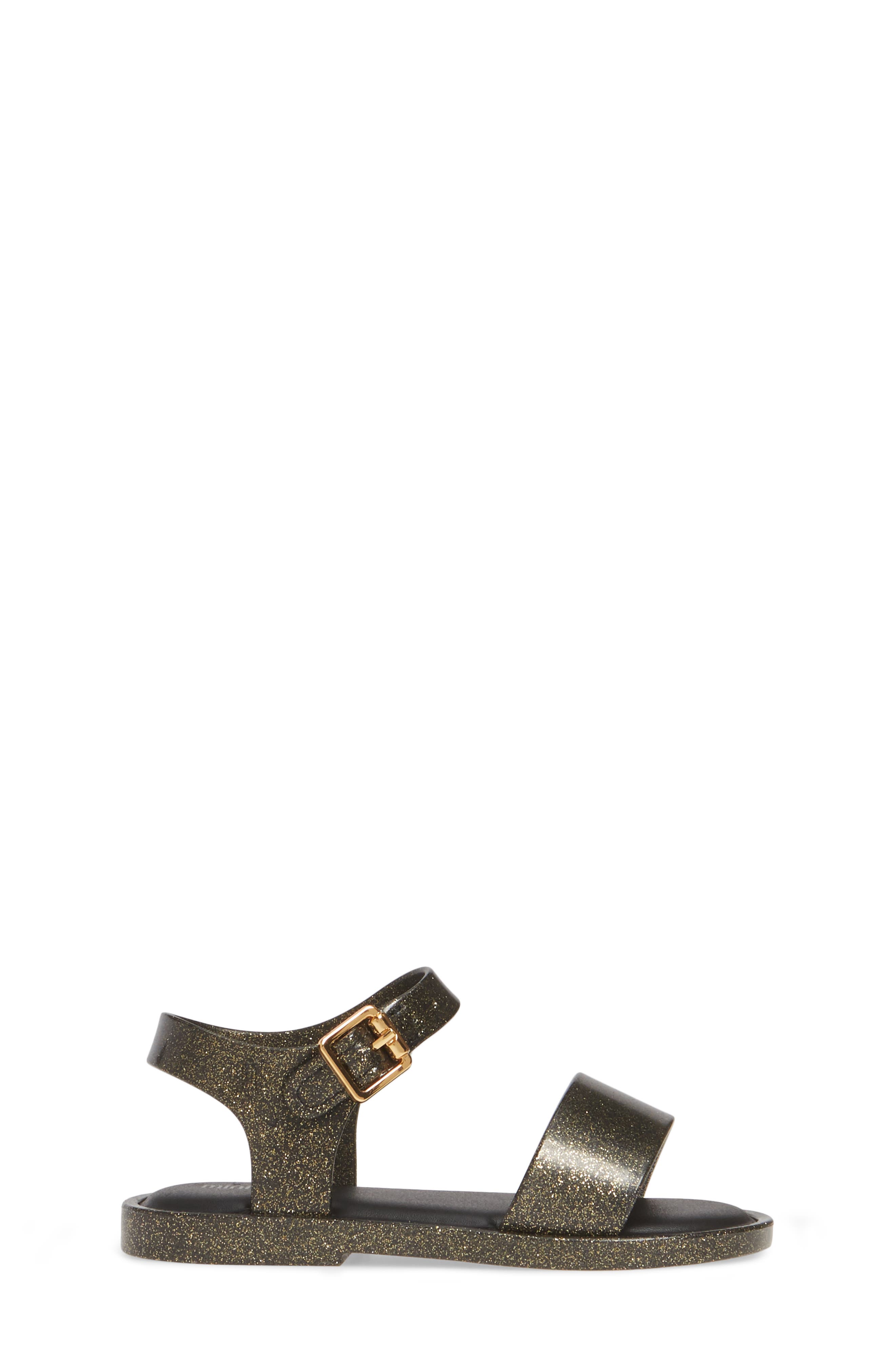 Mar Glitter Jelly Sandal, Alternate, color, GOLD BLACK