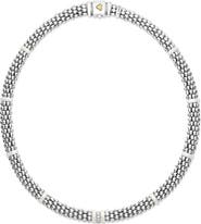 LAGOS White Caviar Pavé Diamond Collar Necklace