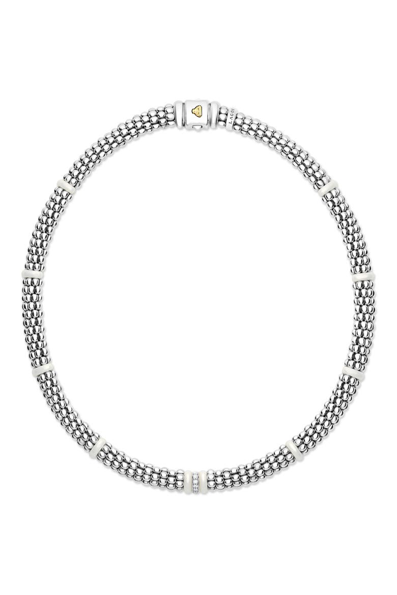 White Caviar Pavé Diamond Collar Necklace video