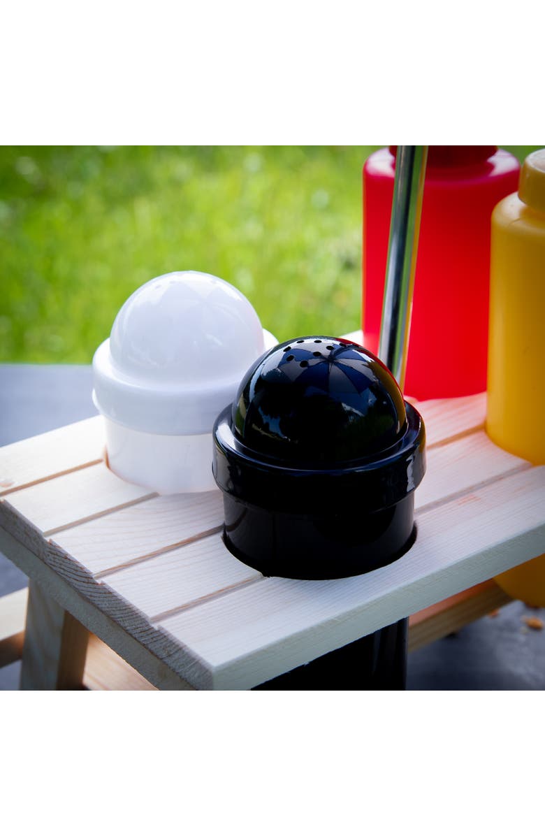 Kuchenprofi Picnic Condiment Set for Ketchup, Mustard, Salt & Pepper, 6 Piece Set, Alternate, color, Multicolored
