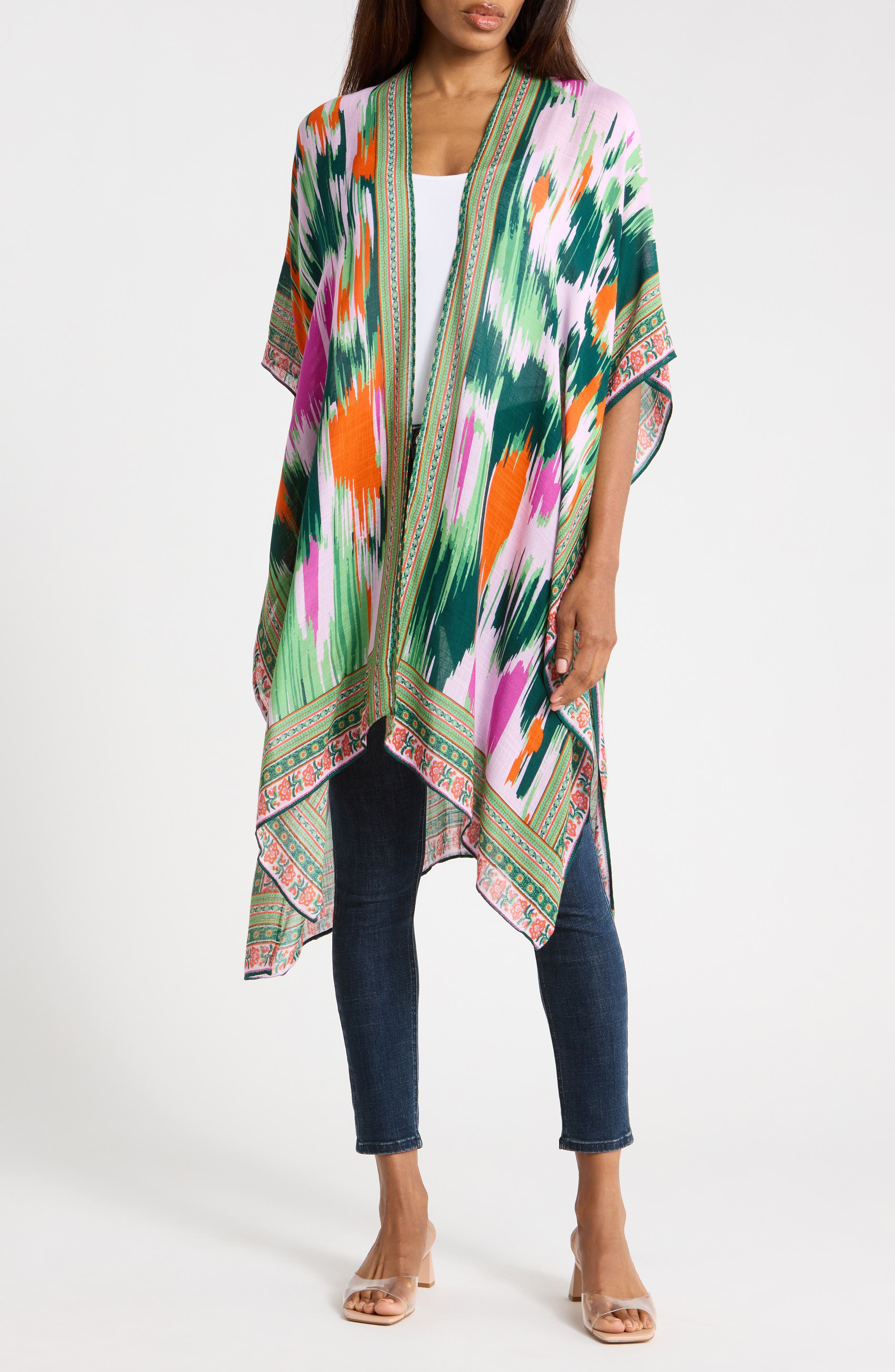 NORDSTROM RACK Lightweight Print Ruana