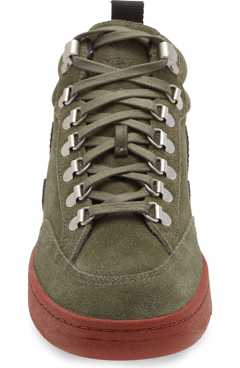 Veja Gender Inclusive Roraima High Top Sneaker, Alternate, color, Olive/ Black