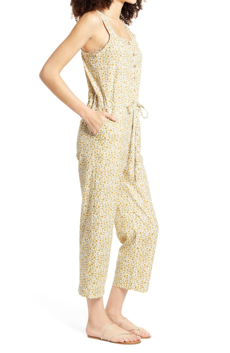 Billabong Sandy Shores Print Overalls, Alternate, color, 